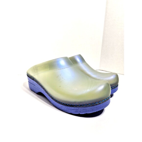 Dansko Sonja Mule Open Back Clog White Translucent Womens Size EU 38 US 7.5 8 - Picture 1 of 11